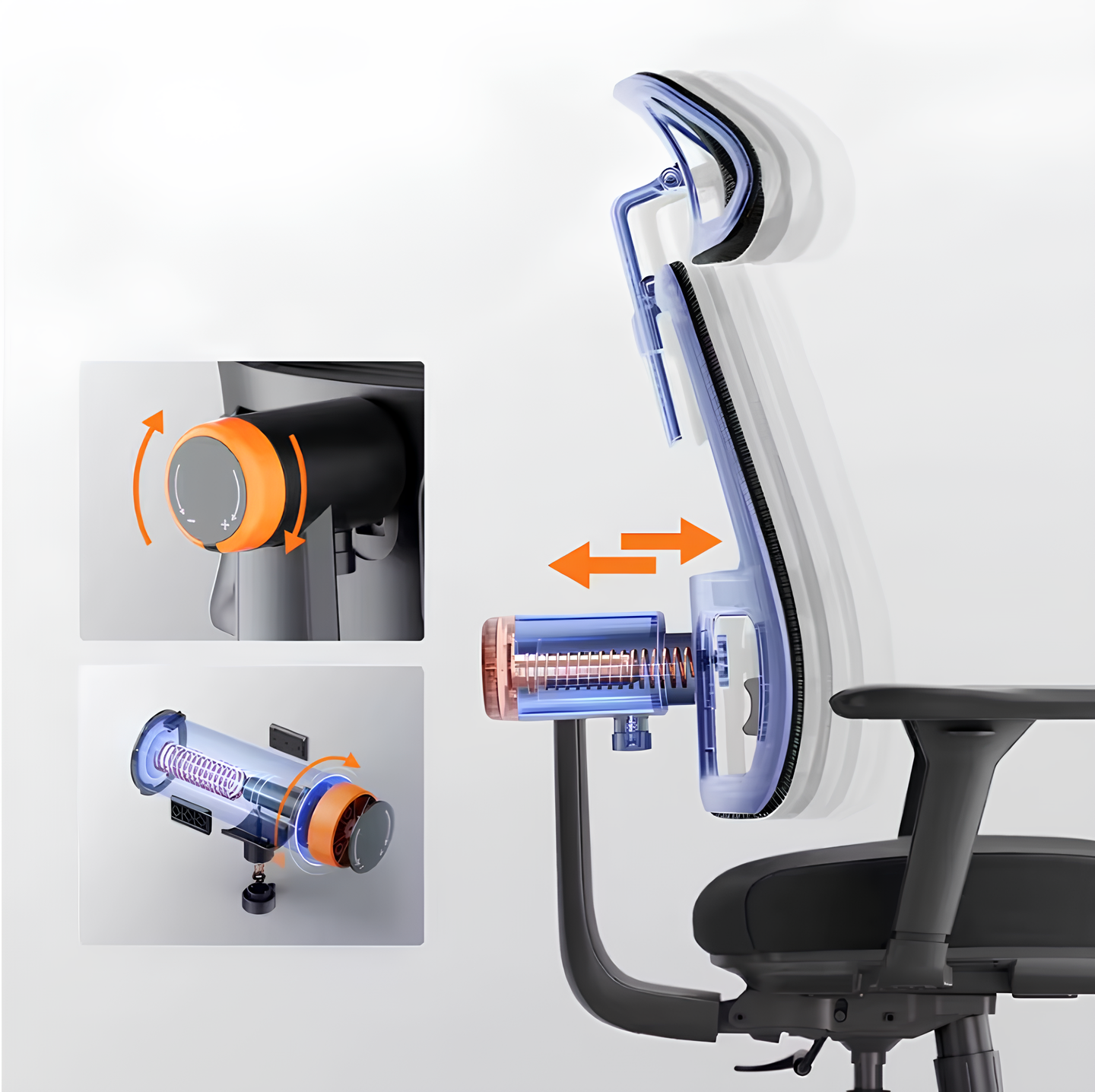 Chaise ergonomique Pro Confort + repose pied