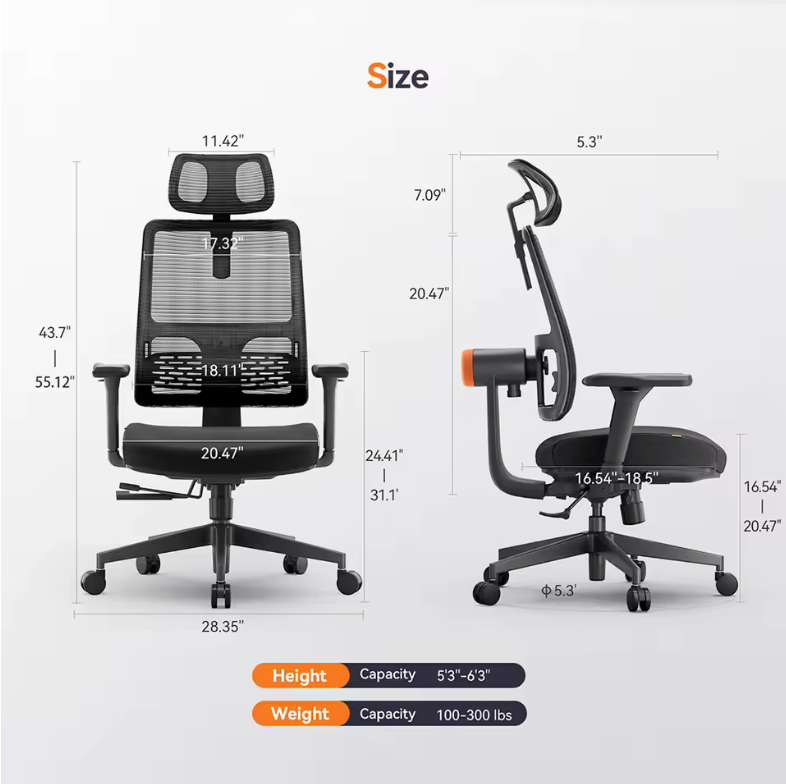 Chaise ergonomique Pro Confort