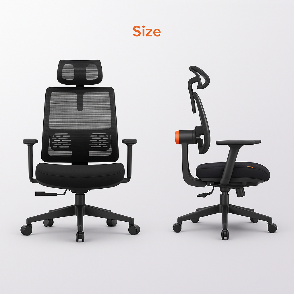 Chaise ergonomique Pro Confort + repose pied