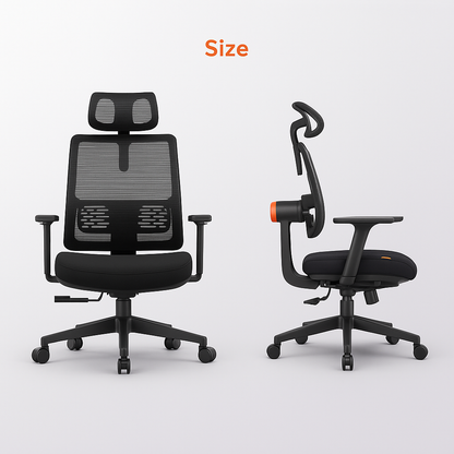 Chaise ergonomique Pro Confort + repose pied