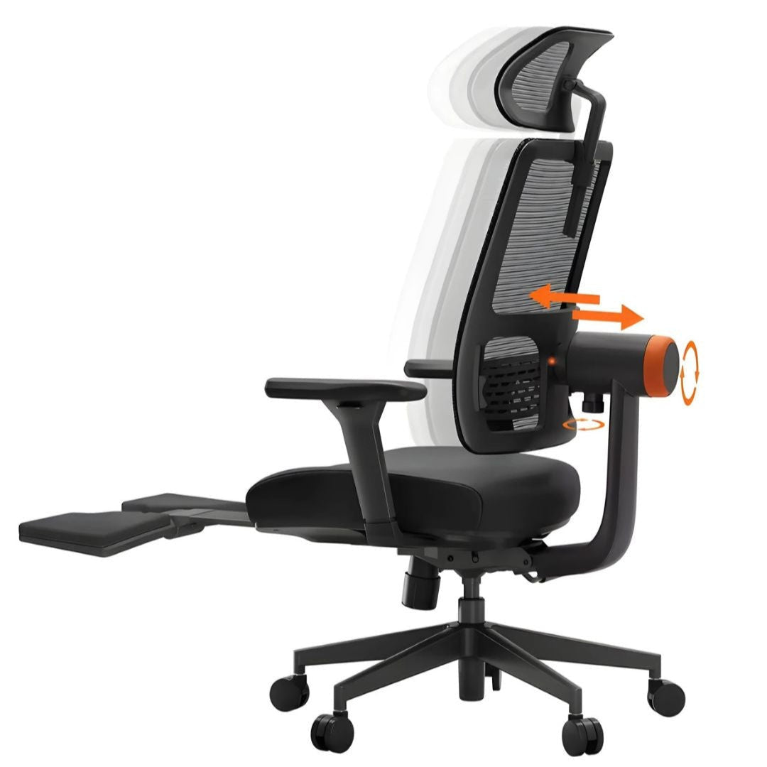 Chaise ergonomique Pro Confort + repose pied